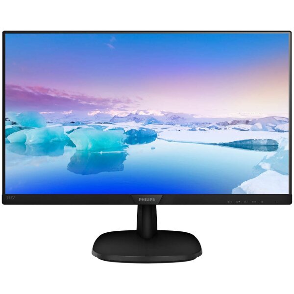 61cm/24 (1920x1080) Philips V-Line 243V7QJABF 16:9 4ms VGA HDMI DisplayPort VESA Speaker Full HD Black