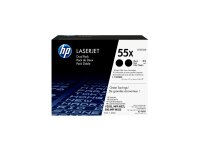 HP 55X - 2er-Pack - Hohe Ergiebigkeit - Schwarz - original - LaserJet - Tonerpatrone (CE255XD)