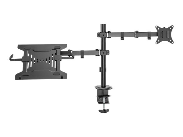 DIGITUS Single Monitorhalterung & Notebookhalterung, 1x32", 2x 9 kg