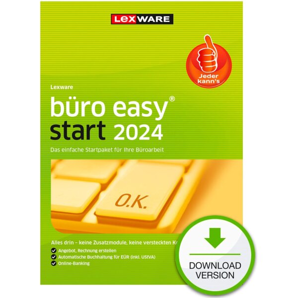 Lexware Büro Easy Start 2024 - 1 Device, ABO - ESD-DownloadESD